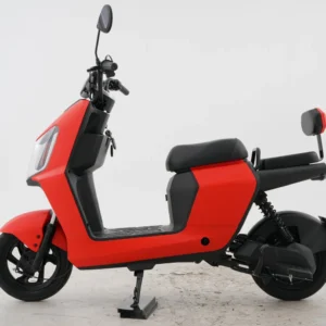 Saige Latte Scooter elétrica Saige Latte vermelha, vista de perfil